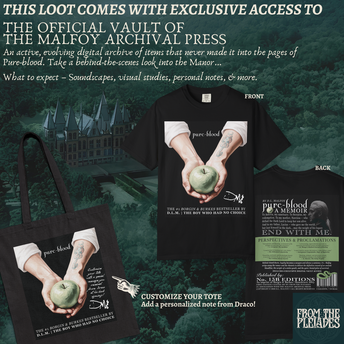 Pure-blood by D.L.M. Personalized Tote